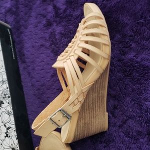 Leather Wedge Sandals